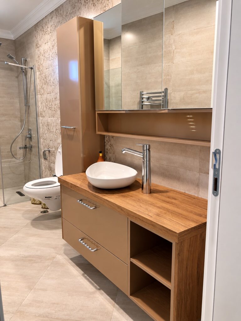 Küçükçekmece MDFlam Kaplama Banyo Dolabı Projemiz