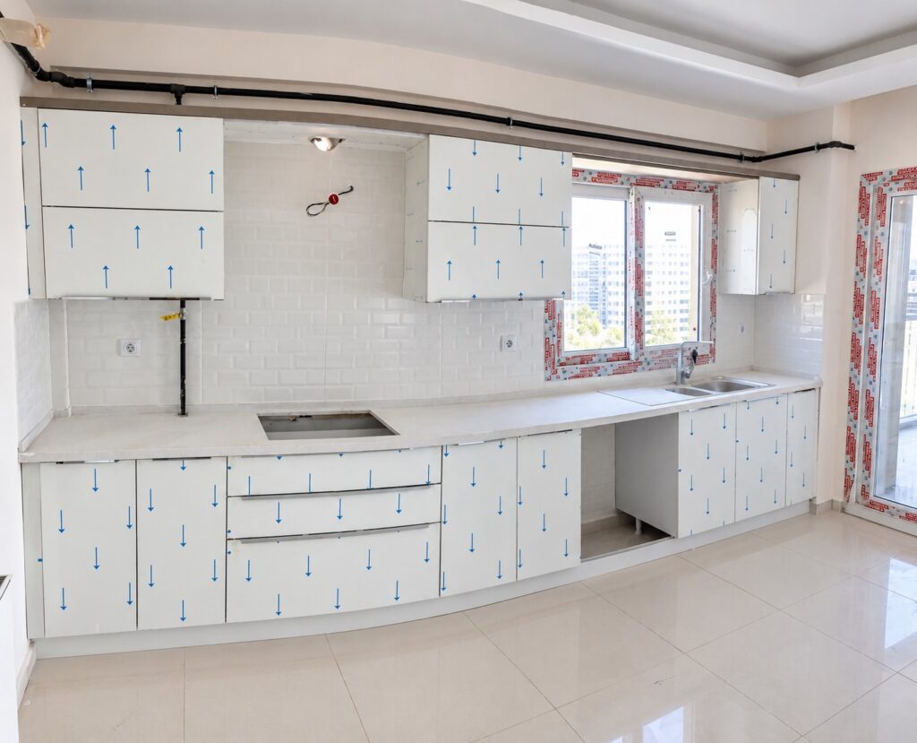 Küçükçekmece Aventos Kapak Sistem Ankastre Mutfak Dolabı Projemiz — Küçükçekmece İstanbul